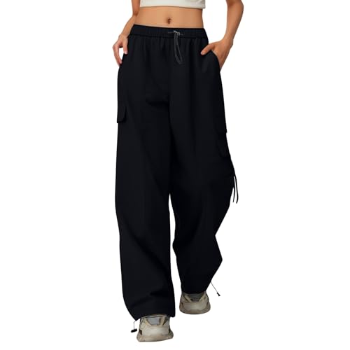 Pantalon cargo fille large à cordon style jogging vêtement tendance adolescente 12 ans