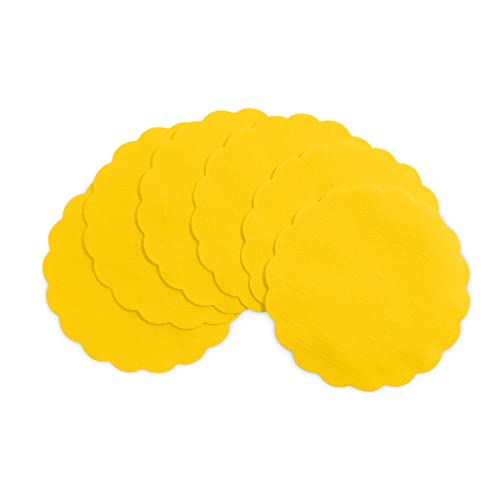 Disposable Yellow Paper Coasters for Drinks, 3.5 Inch Round Coasters for Bar, Cocktail, Beverage, Wine Or Event, 500 Pack Bulk