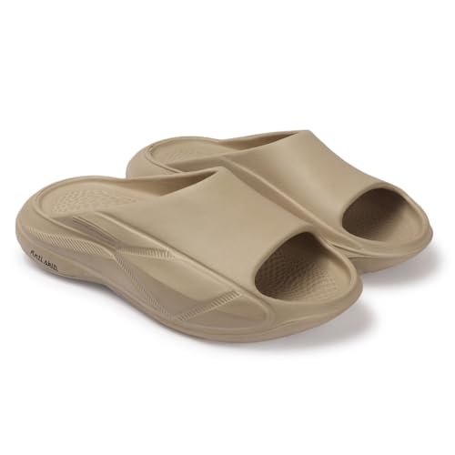 Image of AROOM Men's Classic Ultra Soft Sliders /Slippers with Cushion FootBed for Adult | Comfortable & Light Weight | Stylish & | Waterproof & Everyday Flip Flops for Gents /Boys