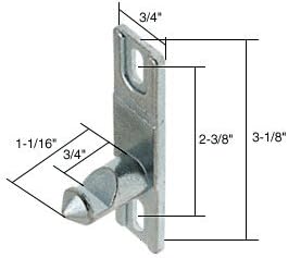 CRL 3/4" Wide Lock Keeper; 2-3/8" Screw Holes