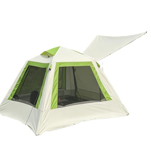 Aesthetic Luxury Inflatable Glamping Cabin, 2-3 Person Spacious Capsule Tent with Integrated Awning, Breathable UV Protection Insect-Proof Multi-Purpose Tent for Backyard