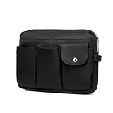 Picture of YONBEN Storage Bag Cosmetic Bag for Women, Travel Makeup Bag Zip Up Bag Cute Makeup Bag Perfect Storage for Cosmetics, Black/Nylon