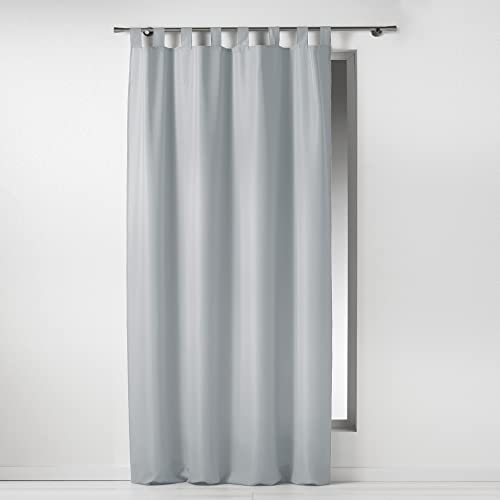 RIDEAU A PASSANTS 140 x 260 CM POLYESTER UNI ESSENTIEL GRIS