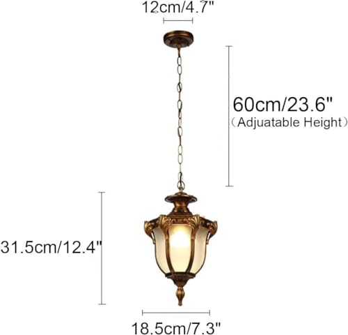 Hanging light waterproof exterior bronce para iluminación de porches 5