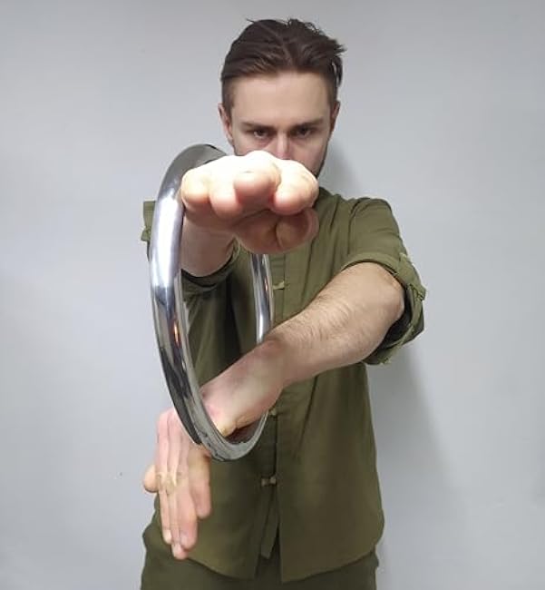 Wing Chun Stainless Ring Yewen Sau Sticky Hand Strength Training Tsun Siu Lum Kung Fu