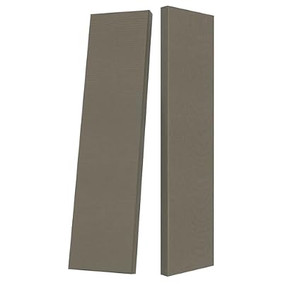 2” Thick Acoustic Panels with Hanging Brackets to the Wall, 2 PCS 47.2” x 11.8” Fiberglass Sound Absorbing Panels for Home Theater Church Office Wall or Ceiling, Light Brown