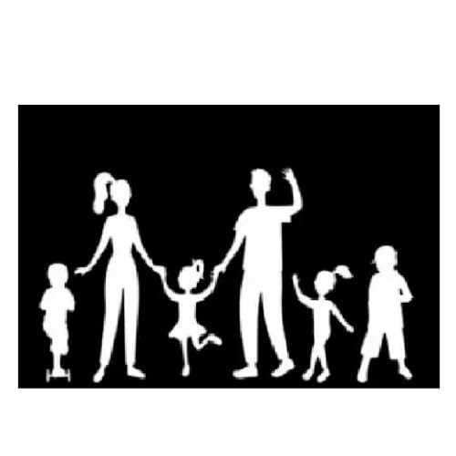 Autocollant vinyle blanc voiture famille vacances et sticker automatique pour parents enfants