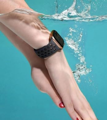 Image of TechMount Silicone Luxury Dotted Sports Watch Band Strap Compatible with Apple Watch Straps 42mm 44mm 45mm 46mm 49mm iWatch Ultra & SE & Series 8 /7 /6 /5 /4 /3 /2 /1 Breathable Replacement Strap