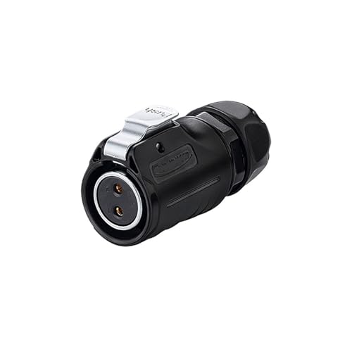 Connecteur étanche LP20 femelle contre humidité 2 broches panneau