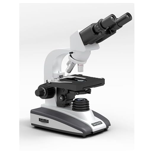 Omano Microscope for Students- 40x - 1000x- Compound Binocular Microscope with Double Layered Mechanical Stage, Professional Abbe 1.25 NA Condenser, LED Illumination - Clear Magnification
