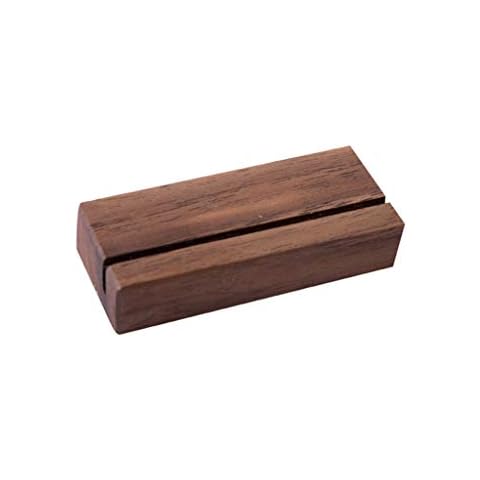 Nysunshine Wooden Table Number Holder, Photo Display Stand Business Card Holder Name Memo Clips Office Desk Organizer Dinner Party Cover