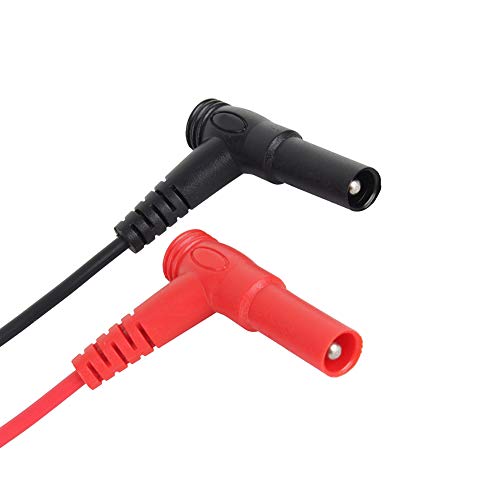 Image of 1 Pair Multimeter Test Leads with Banana Plug to Test Hook Clip Probe Cable for Multimeter Measurement 4mm Banana Plug Diameter 60mm Test Hook Size 1M Length