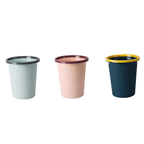 Caneca de basura plástica rectangular azul oscuro 2 unidades miniatura 2