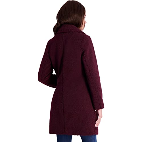 French Connection Women's Faux Shearling Teddy Lapel Midi Coat4
