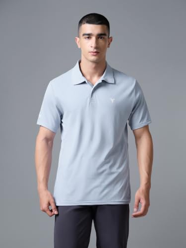 Image of TECHNOSPORT Men's Half Sleeve Polo T-Shirt Techno Dry Slim Fit