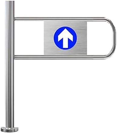 Stainless Steel Swing Gate for Supermarkets & Driveways, 90° One-Way Metal Safety Door, Ideal Access Control for Libraries & Scenic Stores