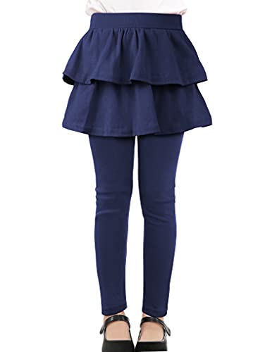 Image of KEREDA Girls Leggings Ruffle Skirt School Uniform Pants Kids Clothes 4-14 Years