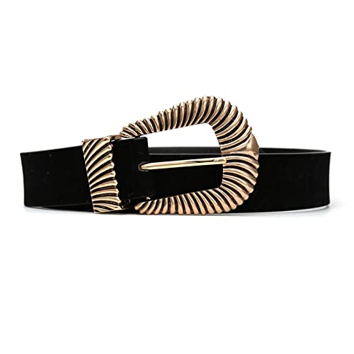 Ladies Fashion Belts, Casual Ladies Pin Buckle Belts Retro Three-Dimensional Pattern European and American Style Carved Leather Rivet Belts - Main Image