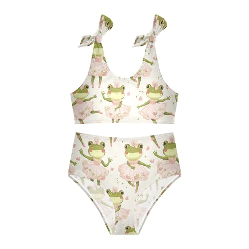 Wusikd Frog Ballerina Girls Swimsuits Two Piece Cute Swimwear Bikini Set for for Girls Size 3T3