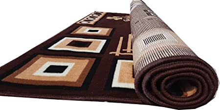 Image of Soft Thick Washable Rugs for Home Decor Living Room 6x8 Feet (180 x 235 Cm) Brown Color