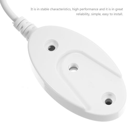 Soporte para control remoto fácil de usar con cable antipérdida duradero de plástico blanco 6