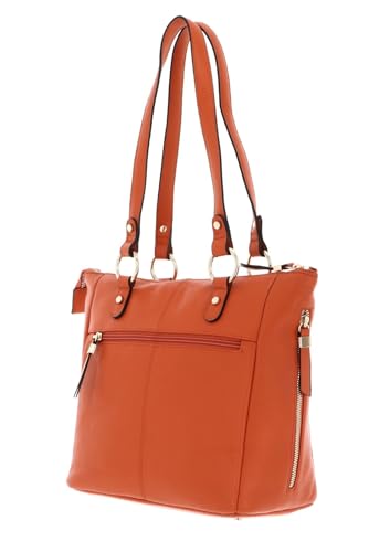 Picard sac shopper Java grand cabas épaule orange avec grande poche zippée - 4