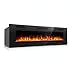 Antarctic Star 42 Inch Electric Fireplace in-Wall Recessed and Wall Mounted, Fireplace Heater and Linear Fireplace with Multicolor Flame, Timer, 750/1500W Control by Touch Panel & Remote