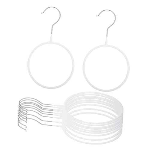 AKOOSY 10pezzi Appendiabiti Per Sciarpe e Cravatte Ad Anello Gancio Organizer Per Cinture e Sciarpe Per Armadio