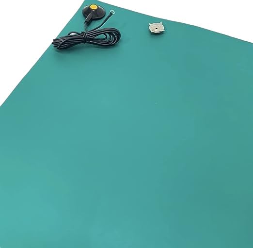 ESD Dissipative Mat Kit - True Green - Heat Resistant Soldering Mat with Grounding Cable (2.5' x 4' (30