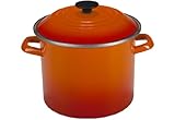 Le Creuset Enamel-on-Steel 8-Quart Covered Stockpot, Flame