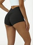 Booty Shorts Women High Waist V Back Scrunch Butt Yoga Shorts Butt Lifting Dance Rave Bottoms Mini Hot Pants