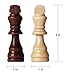 Fun+1 Toys! 32 Count Wooden Chess Pieces Only with Storage Bags - Staunton Style Wood Chess Pieces for Chess Tournament. Compatible with Any Chess Set, Contains King, Queen and Other Chessmens