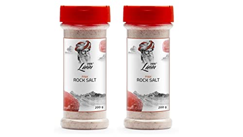 Image of Lunn Pink Rock Salt - Fine Grain |Sprinkler |Rich in Natural Minerals|Free from Microplastic|Vegan Certified|Gluten Free|200g | Pack of 2