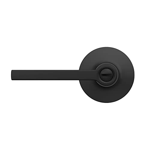 Lock Scout Straight Lever with Round Trim Bedroom and Bathroom Door Handle, Matte Black Finish by Lock Scout - Used condition - Image 6