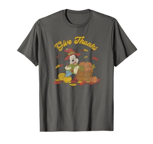 T-shirt Mickey Halloween Disney en coton pour l'automne et Thanksgiving