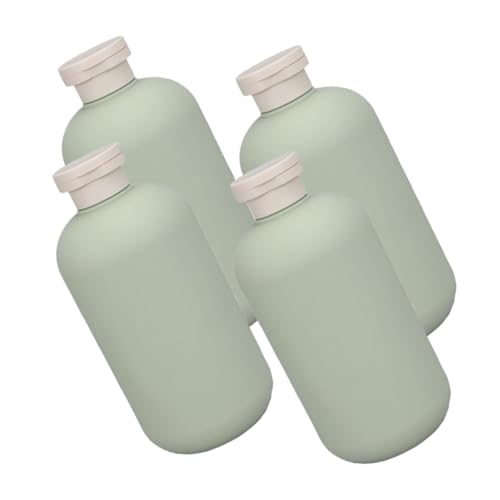 TOVINANNA 4pcs Travel Shampoo Dispenser Bottles Avocado Body Wash Lotion Reusable Pump Containers for Toiletries for Packing Easy Dispensing