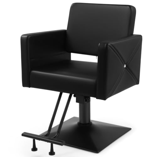 Image of Artist hand Barber Salon Chair for Hair Stylist, Black Base