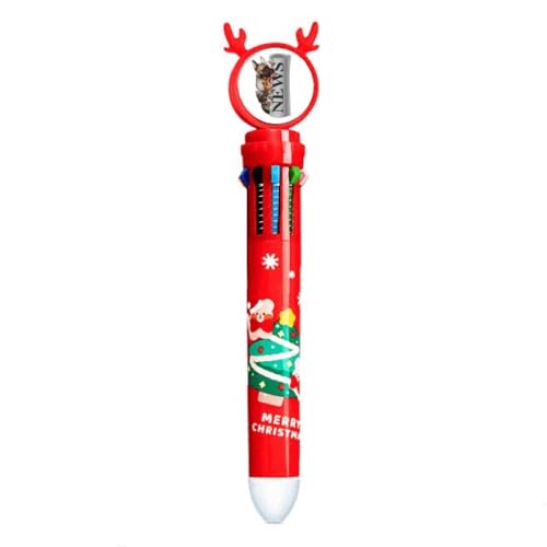 no/no Roll Newspaper Pet Group Art Deco Fashion Multicolor Ballpoint Pen Christmas Xmas Tree Santa