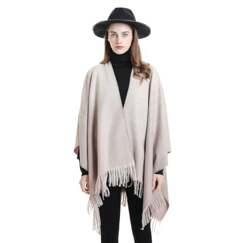 Poncho chal de moda abrigo mujer capa cachemira imitación ropa exterior 2