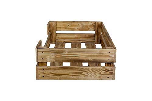 Kistenkolli Altes Land Hundebett Rocky mit Kissen 80x50x21cm Hundekorb Tierbett Hundekissen Schlafplatz Vintage Hundesofa (geflammt)