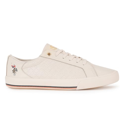 Image of U.S. Polo ASSN. Heidi 2.0 White Sneakers Shoes with Quilting Detail