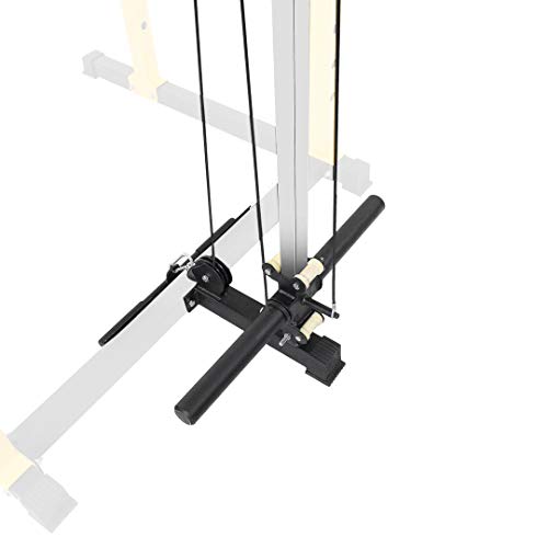 HulkFit Lat Pull-Down and Low Row Attachment for HulkFit Multi-Function Adjustable Power Cage, 500-Pound Capacity