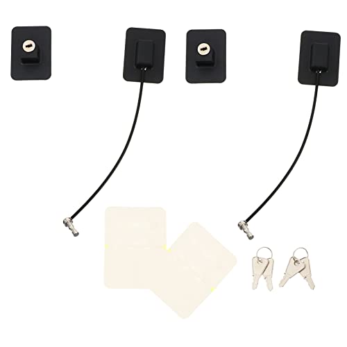 Mikikit 2 piezas Cerradura de Seguridad para Puertas y Frigorífico sin Taladro de Protección Infantil para Armarios Ventanas y Electrodomésticos Fácil Instalación y Uso