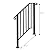 Handrails for Outdoor Steps 3 Ft Transitional Handrail, Outdoor Stair Railing Fits 1 to 3 Steps, Wrought Iron Handrail for Concrete Steps?3 Steps?