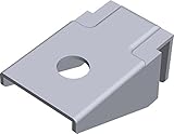 Element-System 11604-00001 Aufsteckhalter für Pro-Träger Regalträger / 1-seitig/Auflage für Holz- und Glasböden/Regalsystem, Metallic