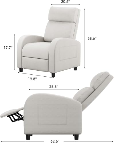 Image of Homall Recliner Chair, Recliner Sofa Fabric for Adults, Beige Recliners