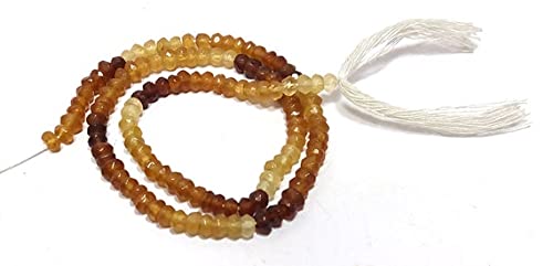 Quartz gris argenté perles rondelles facettées 3-4mm LKBEADS pierres naturelles pour création bijoux