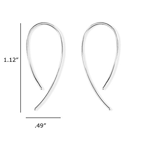 Boma Jewelry Sterling Silver Wire Loop Pull Through Threader Hoop Earrings4