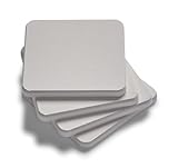 Magic Stone Diatomaceous Coasters - Natural Stone, Absorbent Coasters for Drinks - Ideal Kitchen Decor and Accessories (Set of 4) - Ivory