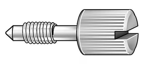 Captive Panel Screw, M3-0.50 Thrd Sz, 14.5 mm Lg, 3 13/64 mm Thrd Lg, Knurled, Plain